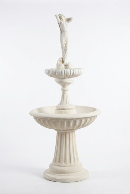 Zierbrunnen Springbrunnen 207cm Skulptur Brunnen Deko Garten Fontaine Teich Neu