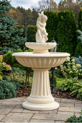 Zierbrunnen Springbrunnen 150cm Skulptur Brunnen Deko Garten Fontaine Teich Neu