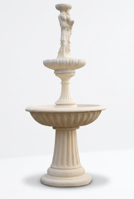 Zierbrunnen Springbrunnen 197cm Skulptur Brunnen Deko Garten Fontaine Teich Neu