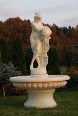 Zierbrunnen Springbrunnen Figur 196cm Brunnen Dekoration Garten Fontaine Teich