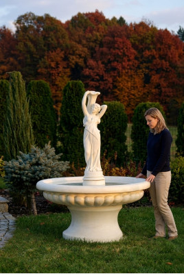 Zierbrunnen Springbrunnen Figur 164cm Brunnen Dekoration Garten Fontaine Teich