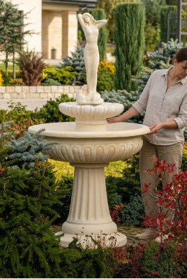 Zámecká fontána Fontána 174 cm Socha Fontána Dekorace Zahrada Fontána Rybník Nový