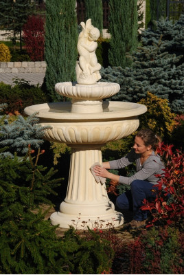 Pramen žabí fontána kamenná fontána fontána Fontaine 154cm zahradní fontána