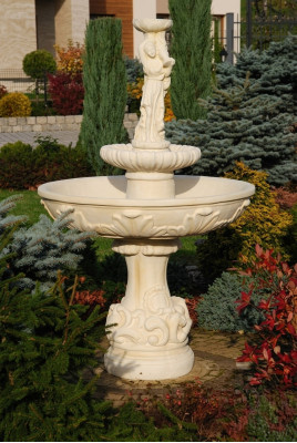 Fontána zahradní jezero kašna 165 cm kamenná fontána v zahradě Fontaine Nový