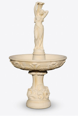 Zierbrunnen Springbrunnen 180cm Skulptur Brunnen Deko Garten Fontaine Teich Neu