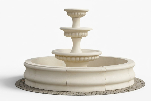Becken Garten Teich Zierbrunnen Springbrunnen Skulptur Brunnen Deko Fontaine Neu