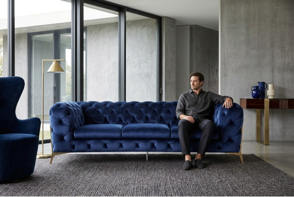 Sofa Couch Polster XXL Big Garnitur designer Couchen Chesterfield Textil 3+2+2