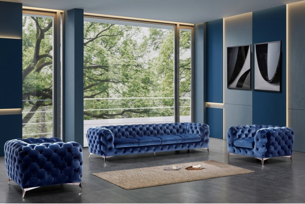 Sofa Chesterfield Couch Polster XXL Big Garnitur Textil 3+3 designer Couchen