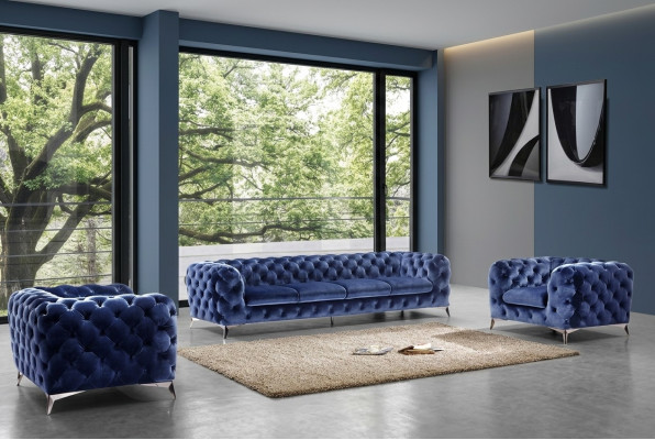 Sofa Chesterfield Couch Polster Garnitur Textil 2+1 designer Couchen Neu XXL Big