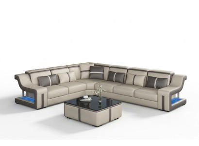 XXL Rohník Sofa Rohníková Látka obývací pokoj Pohovka Pohovka Stůl Polstrování Sedadlo Kůže