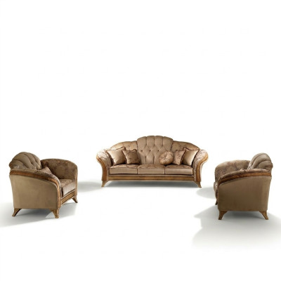 Luxus Klasse 2+1 Italienische Möbel Sofagarnitur Couch Sofa arredoclassic™ Neu