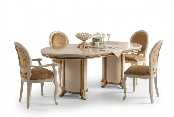 6 židlí + stůl Set kuchyň Designer Barokní Rococo klasický secese
