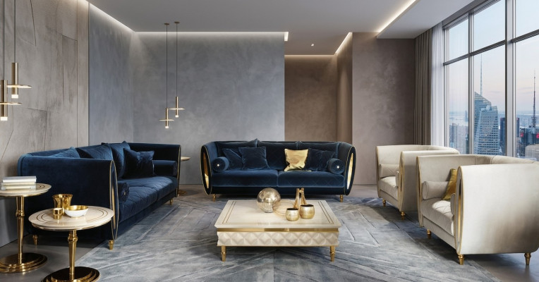 Sofa set Sofa Couch 3 + 2 obývací pokoj Návrhářský nábytek Klasický