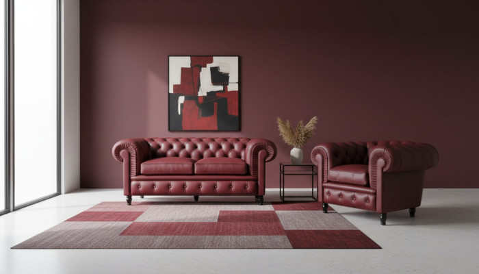 Chesterfield Couch Polster 2+1 Sitzer Polstermöbel Sofagarnitur Couchen Sofas