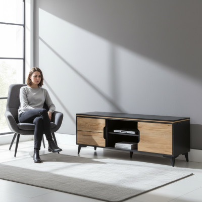TV Lowboard Gappa TV stůl TV skříň Moderní obývací pokoj kolekce ořech