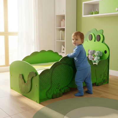 Dino Groß Bett mit Matratze Kinderbett Kinderzimmer Kinder Zimmer Betten