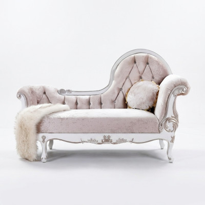 Chaiselongue Chesterfield Récamière antik stil Edle Chaise Longue Sofa Liege Neu