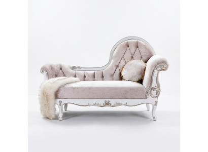 Chaiselongue Chesterfield Récamière antik stil Edle Chaise Longue Sofa Liege Neu