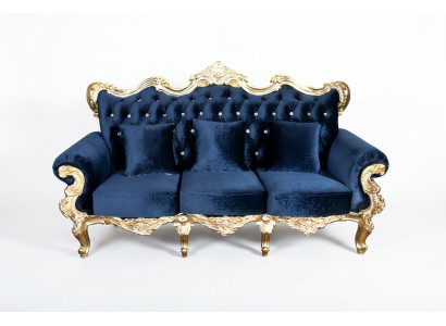 Trůn Pohovka Královský Nábytek Chesterfield Samet 3místná Starožitné Styl Nové Pohovky
