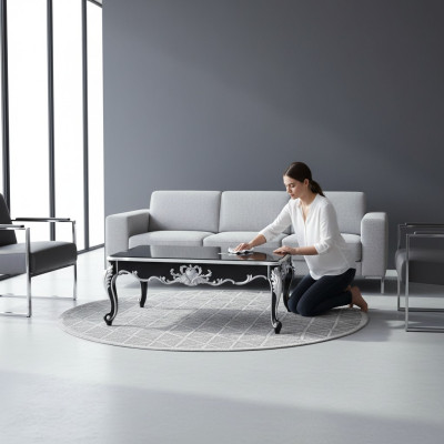 Barock Rokoko Extra Klasse Couchtisch Deko Holz Tisch Beistell Sofa Couch