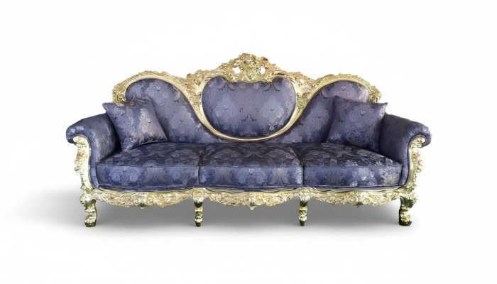 Trůn Sofa Queen Polštář Samet 3místný starožitný styl křeslo lounge Chesterfield.