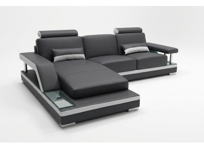 Kožená pohovka obývací souprava nábytku design moderní rohová sedací souprava L-tvar