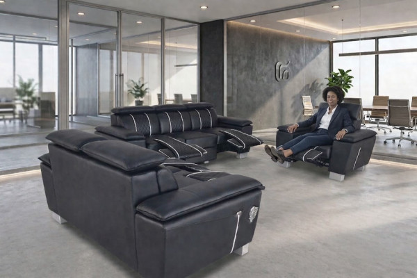 Ledersofa Couch Wohnlandschaft Eck Garnitur Design Modern Sofa 3+2+1