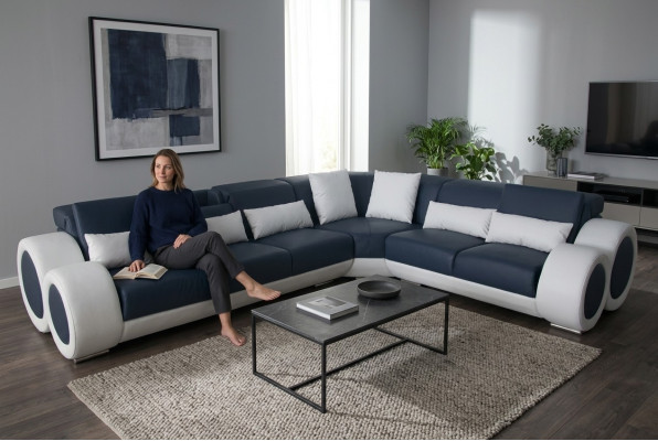 Design rohová sedací souprava potahová pohovka kůže sedací souprava Moderní pohovky gauče
