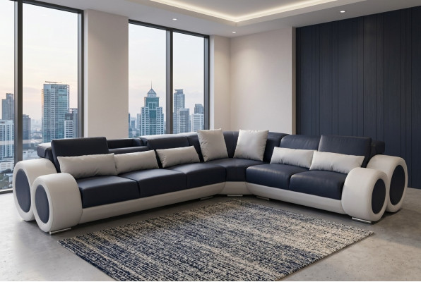 Design rohová sedací souprava potahová pohovka kůže sedací souprava Moderní pohovky gauče