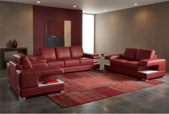 Kožená pohovka, sedací souprava design moderní, sedací souprava 3+2+1 G8028D.