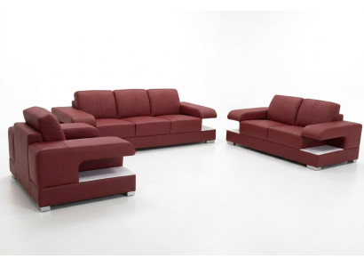 Kožená pohovka, sedací souprava design moderní, sedací souprava 3+2+1 G8028D.