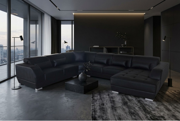 Eckcouch Sitz Lederpolstergarnitur Design Ecke Wohnlandschaft Sofas Nová pohovka