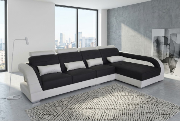 Leder Eck Sofa Couch Polster Couchen Wohnlandschaft Luxus Garnitur