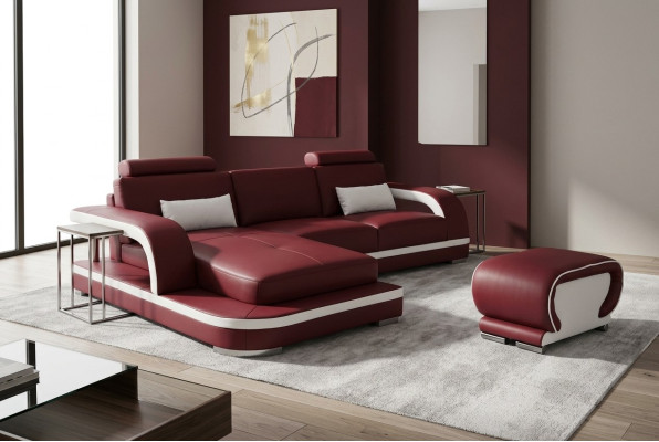 Leder Eck Sofa Couch Luxus Garnitur Ecke Sofas Couchen Polster