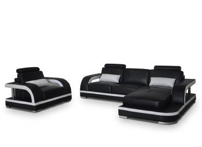 Eck Sofa Polster Couch Sitz Ecke Leder Garnitur Sessel L Form Wohnlandschaft Neu