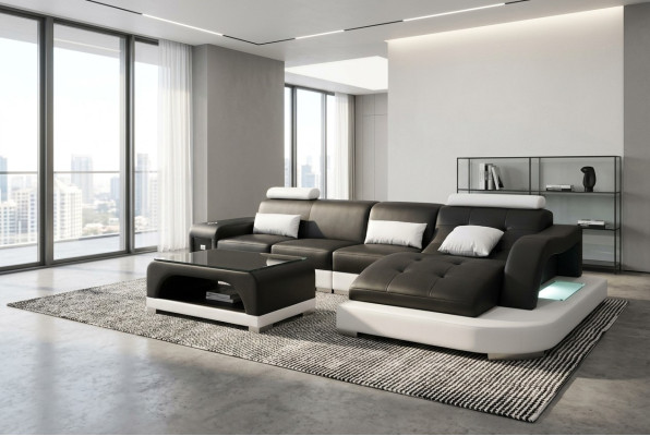 Eck Sofa Couch Polster Tisch Couchen Sofas Wohnlandschaft Luxus Garnitur