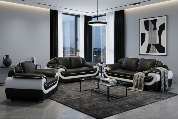 Wohn Couch Leder Sofa Polster Garnitur Eck Sofas Sitz Garnituren Neu Landschaft