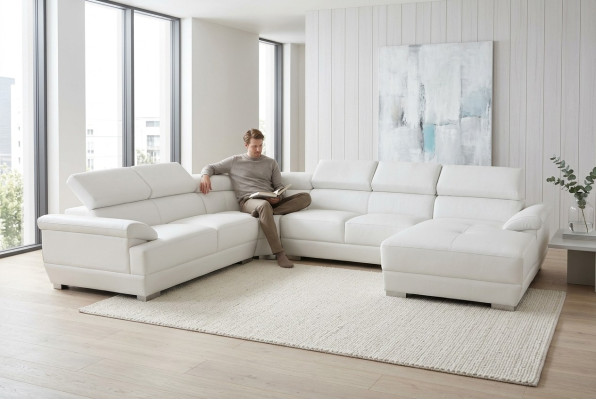 Wohn Couch Kožená sedací souprava krajiny sedadlo čalounění sada rohové pohovky sestavy Nový