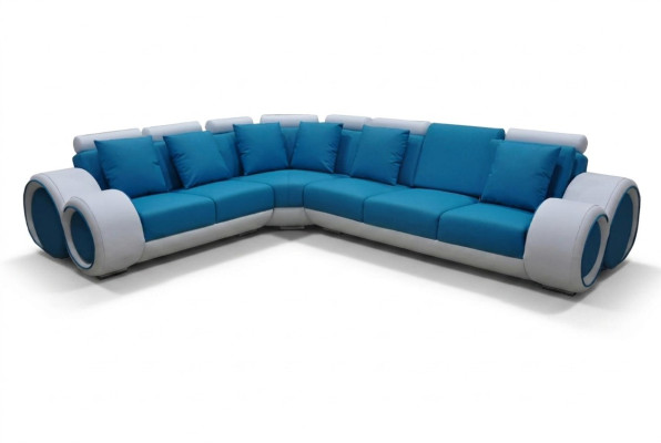 Design kůže polštáře XXL sedací pokoj rohová obývací sofa křeslo designér