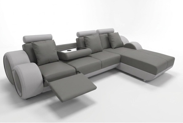 Design Sofa Couch Eck Leder Eck Garnitur Ecke Landschaft Polster L Form Návrhová pohovka gauč rohová kůže rohová sestava krajina polstr L tvar