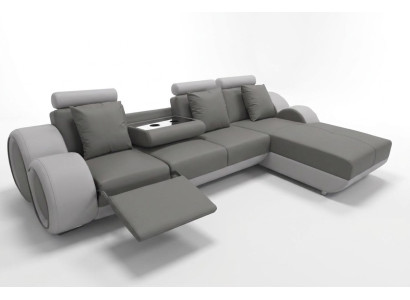 Design Sofa Couch Eck Leder Eck Garnitur Ecke Landschaft Polster L Form Návrhová pohovka gauč rohová kůže rohová sestava krajina polstr L tvar