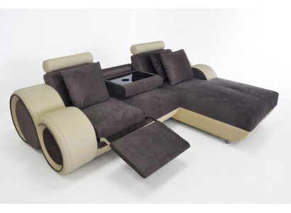 Design Couch Eck Sofa Leder Eck Garnitur Ecke Landschaft Polster L Form
