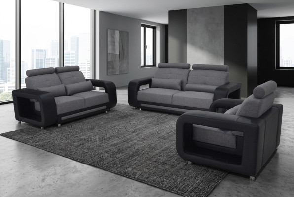 Sofa Garnitur Couch Polster Design Sitz Komplett Set Leder Stoff Garnituren Neu