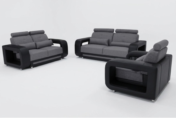 Sofa Garnitur Couch Polster Design Sitz Komplett Set Leder Stoff Garnituren Neu