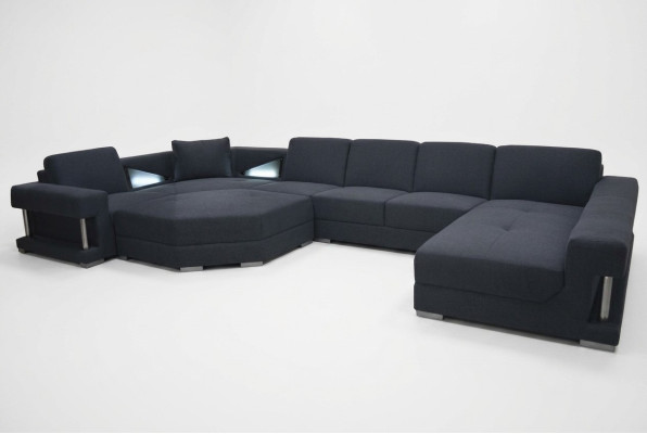 Eck Sofa Couch Polster Ecke Wohn Zimmer Landschaft Designer CouchenTextil A1131-
