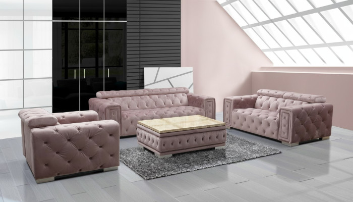 Couch Set Garnitur Polster Design Chesterfield Sofagarnitur 3+2+1 9914 Textil