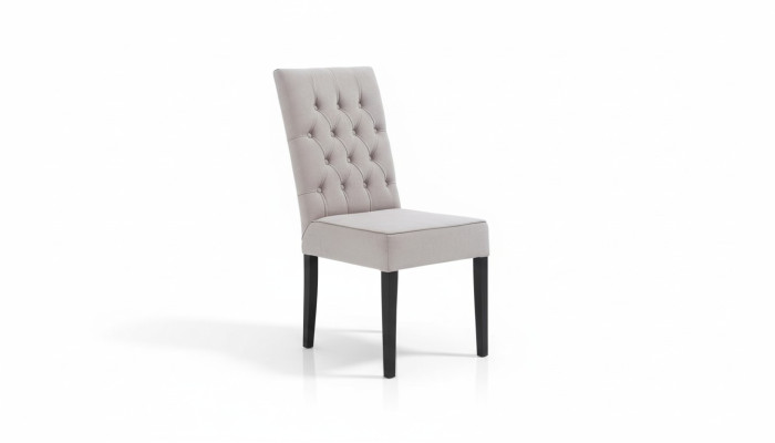 Chesterfield křeslo Textil židle Polstrovaná sedačka Látka Samet Skutečné dřevo židle.
