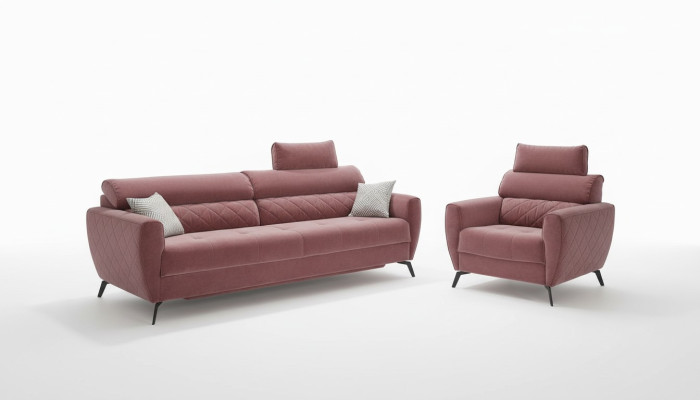 Leder Design Couch Polster Sitz 2+1 Sofa Garnituren Kunstleder Set Garnitur Neu