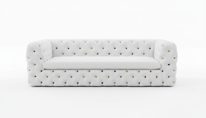 XXL Design Pohovka Přes 4 Sedačky Anglické Chesterfield Sametové Pohovky
