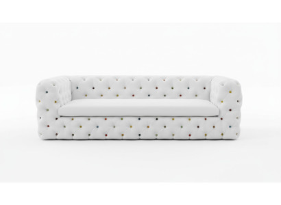 XXL Design Pohovka Přes 4 Sedačky Anglické Chesterfield Sametové Pohovky
